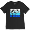 i stopped playing fortnite to be here V-Neck Tee