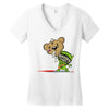 teddy monster Women's V-Neck T-Shirt