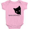 black cats rule Baby Bodysuit