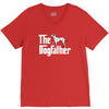 the dogfather dalmatian white V-Neck Tee