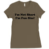 im not short funny t shirt humor nerd geek tee s 3xl Ladies Fitted T-Shirt