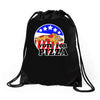 vote for pizza Drawstring Bags