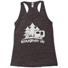 roughin' it roughing trailer camping camp Racerback Tank