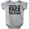rude slogan Baby Onesie