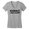 kuwait negative Women's V-Neck T-Shirt