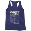 March Girl Facts Aries Racerback Tank