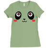 panda face Ladies Fitted T-Shirt