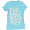 eat well travel often Ladies Fitted T-Shirt