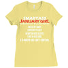 Smartass January Girl Ladies Fitted T-Shirt