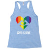 Love Is Love LGBT Rainbow Heart Racerback Tank