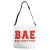 BAE Best Aunt Ever Adjustable Strap Totes