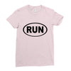 basic running oval Ladies Fitted T-Shirt