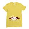 September Peeking Out Baby Boy Ladies Fitted T-Shirt