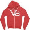 v8 motor sport sound drag race tuning hotrod route 66 turbo big Zipper Hoodie