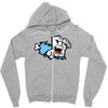 screaming paw Zipper Hoodie