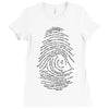 darwin's fingerprint Ladies Fitted T-Shirt