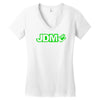 black funny glow in dark glowing Women's V-Neck T-Shirt