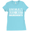 Animals Are Not Ingredients Ladies Fitted T-Shirt
