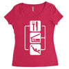 v2 eat sleep scuba dive Women's Triblend Scoop T-shirt