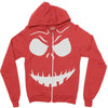 evil scary pumpkin face Zipper Hoodie