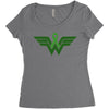 liver cancer wonder woman Women's Triblend Scoop T-shirt