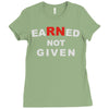 rn earned not given Ladies Fitted T-Shirt
