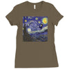 tardis starry night Ladies Fitted T-Shirt