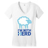 i m with herd Women's V-Neck T-Shirt