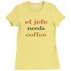 el jefe needs coffee Ladies Fitted T-Shirt