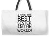 sister joke Weekender Totes