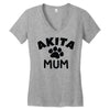 akita mum Women's V-Neck T-Shirt