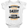Super Cool Daddy Of A Freaking Awesome Son Baby Onesie
