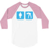 your girlfriend my girlfriend mens funny t shirt 3/4 Sleeve Shirt
