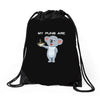 my puns are Drawstring Bags
