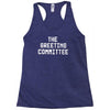 the greeting committee Racerback Tank