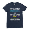 you can't buy happiness, but you can adopt a cat and that's pretty muc Ladies Fitted T-Shirt