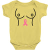 breast with pink ribbon Baby Bodysuit