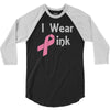 junior's breast cancer awareness i wear pink 3/4 Sleeve Shirt