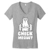 gym cat workout Women's V-Neck T-Shirt