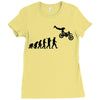 evolution of a biker dirt bike mx motocross t shirt men Ladies Fitted T-Shirt