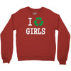 i recycle girls slogan text funny baseball jersey Crewneck Sweatshirt