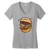 monster burger (2) Women's V-Neck T-Shirt