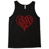 love heart outline valentine's day Tank Top