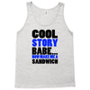 cool story babe white t shirt now make me a sandwich college humor fun Tank Top