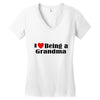 i love being a grandma Women's V-Neck T-Shirt
