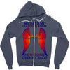 my dad is my angel Zipper Hoodie