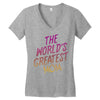 The World's Greatest Mom Women's V-Neck T-Shirt