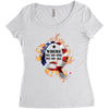 American Flag Q Fire Women's Triblend Scoop T-shirt