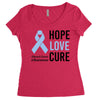 hope love cure stomach cancer awareness Women's Triblend Scoop T-shirt