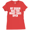 my brain has too many tabs open Ladies Fitted T-Shirt